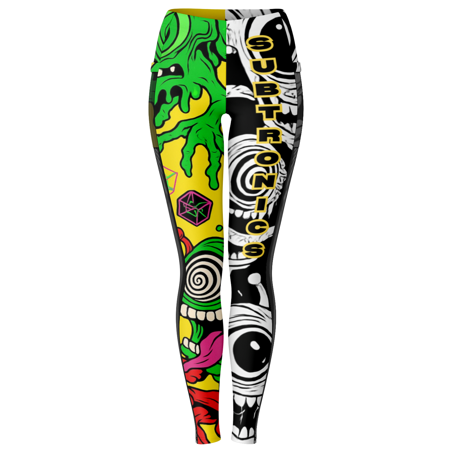 Cyclops Army x Subtronics Split Mesh Pocket Leggings – Color x Monochrome