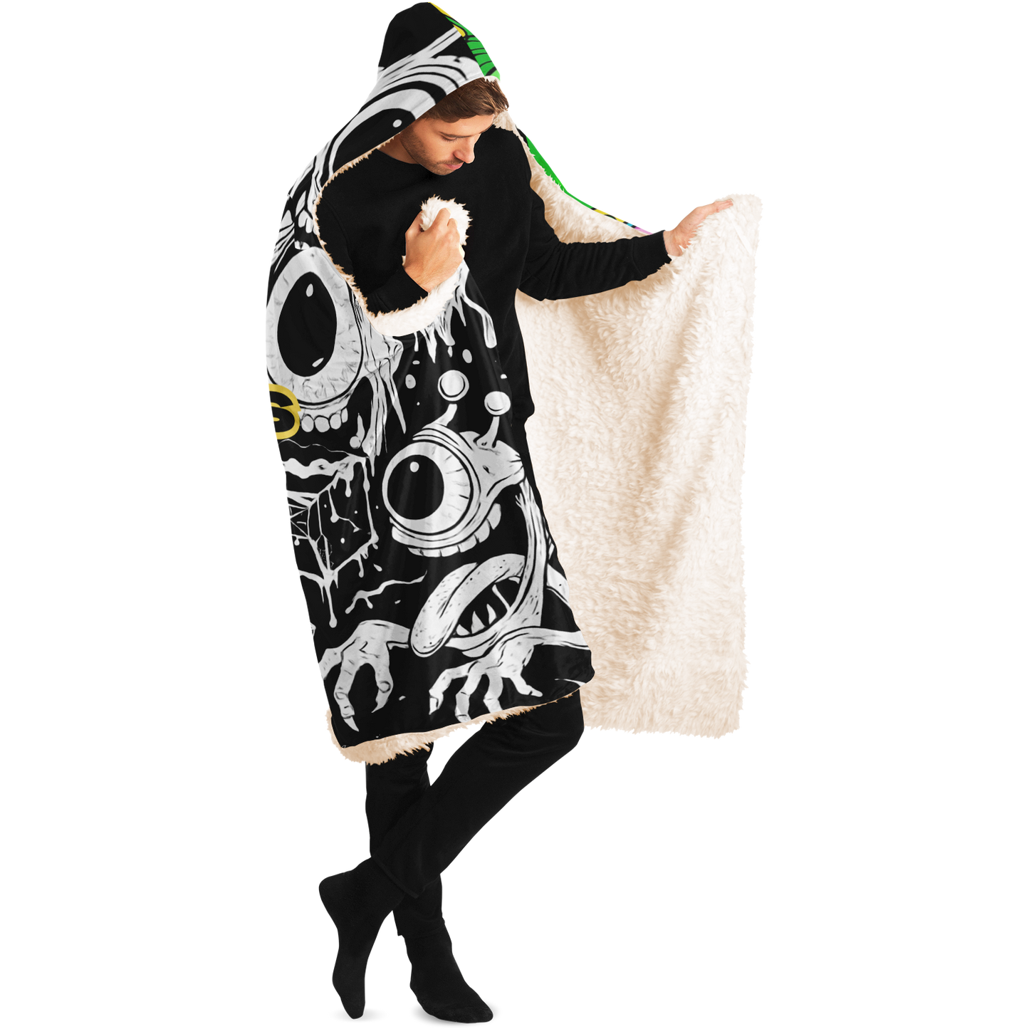 Cyclops Army Split Sherpa Blanket – Color x Monochrome