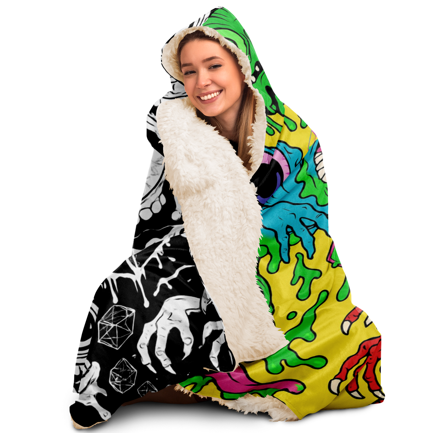Cyclops Army Split Sherpa Blanket – Color x Monochrome