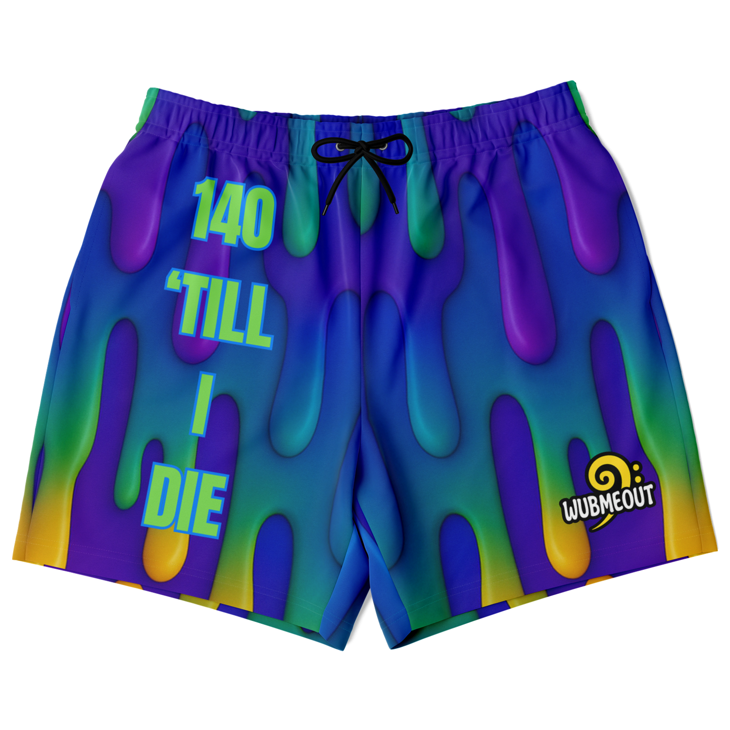 WubMeOut Drip Print Athletic Shorts – 140 Till I Die