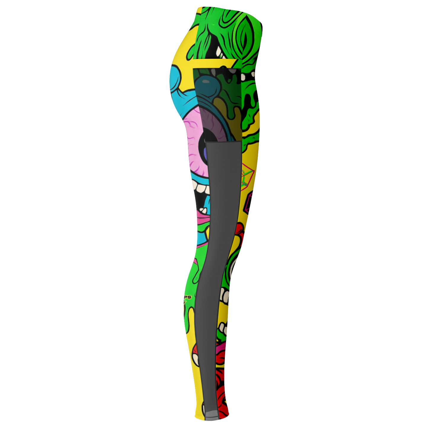 Cyclops Army x Subtronics Split Mesh Pocket Leggings – Color x Monochrome