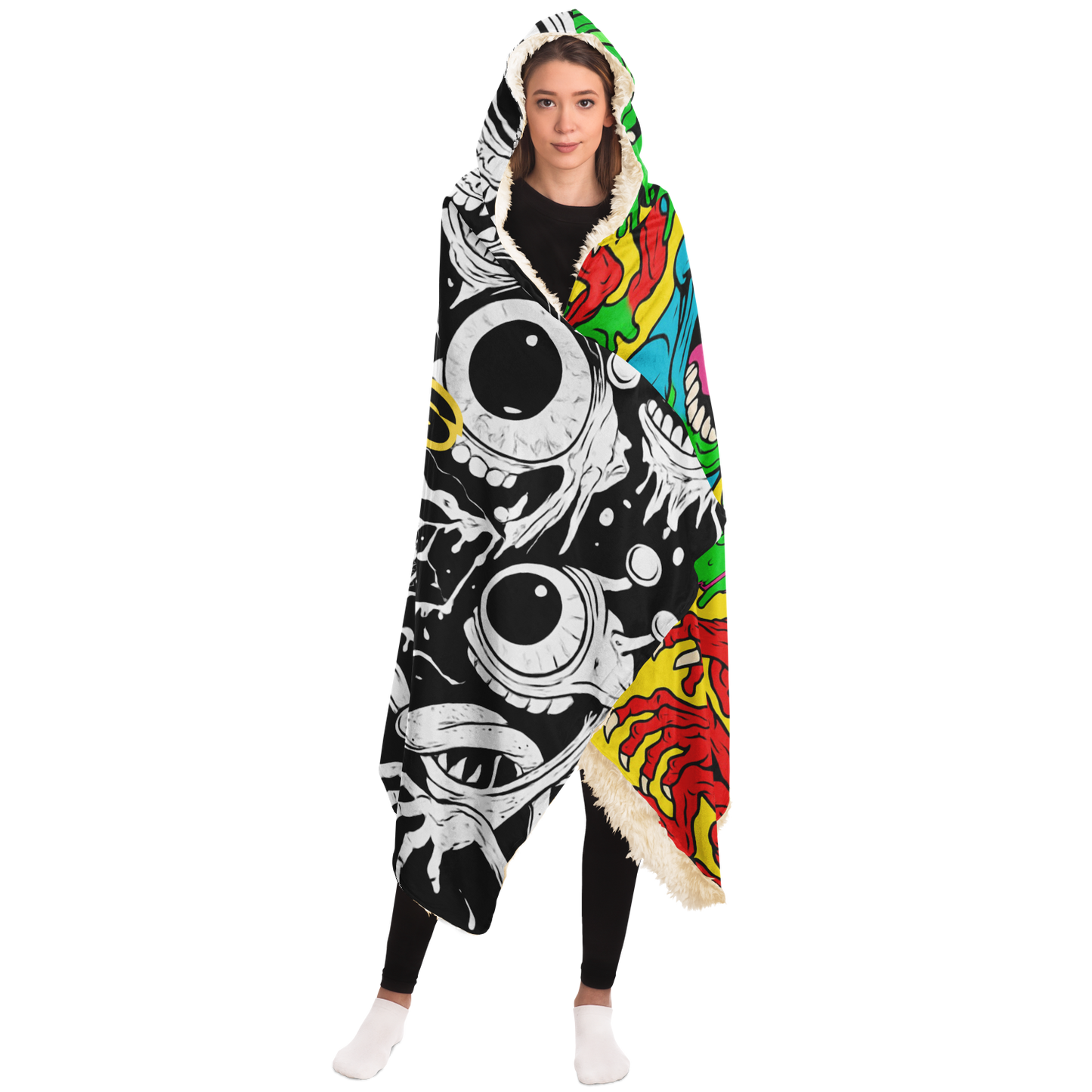 Cyclops Army Split Sherpa Blanket – Color x Monochrome