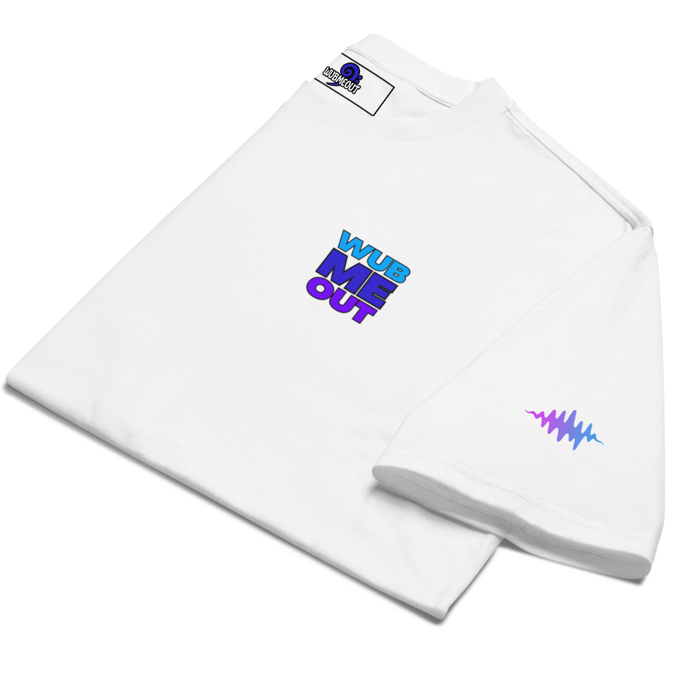 WUB ME OUT: Frequency Flow Oversized Tee (White)