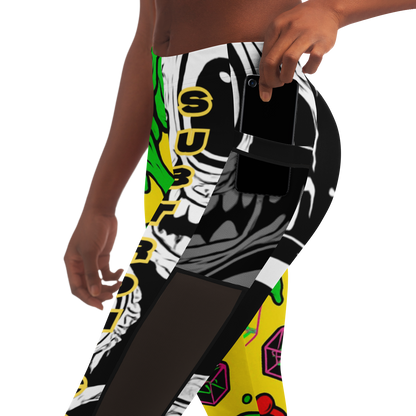 Cyclops Army x Subtronics Split Mesh Pocket Leggings – Color x Monochrome