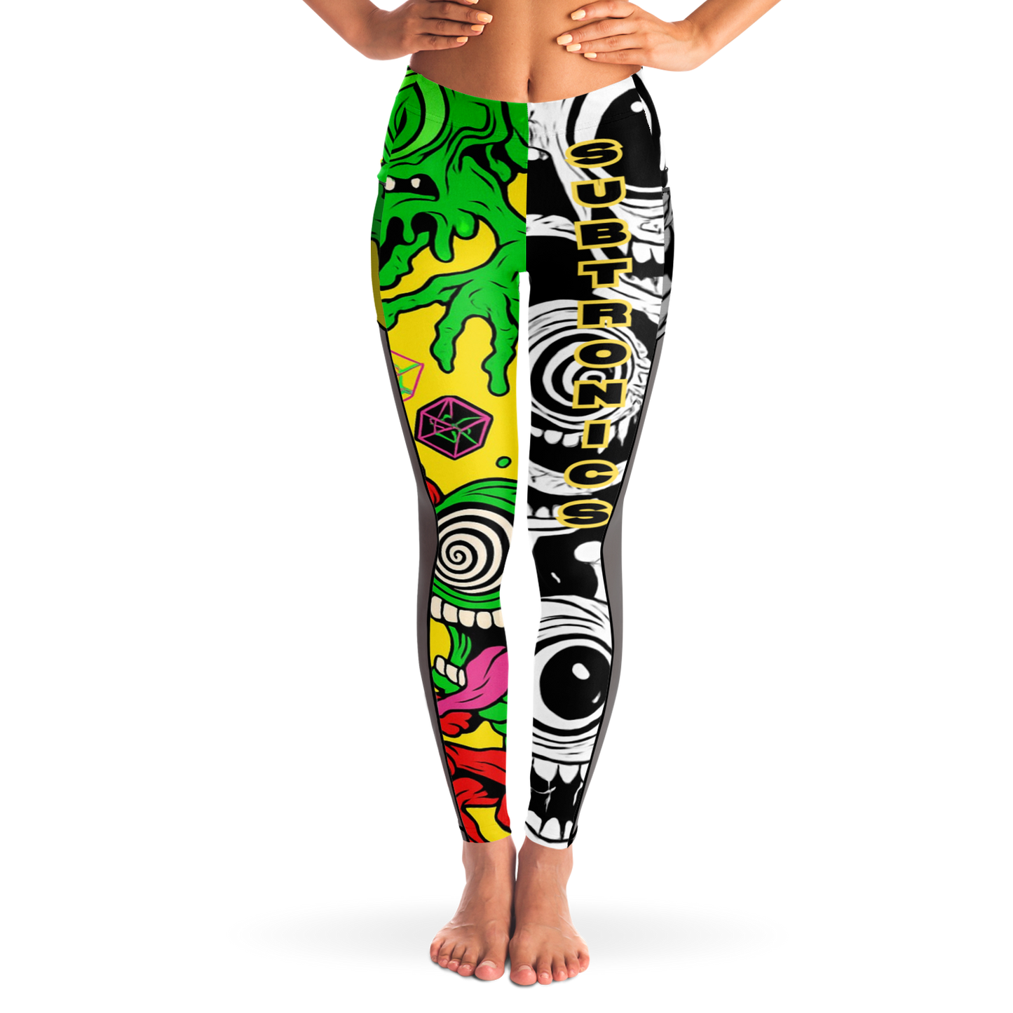 Cyclops Army x Subtronics Split Mesh Pocket Leggings – Color x Monochrome