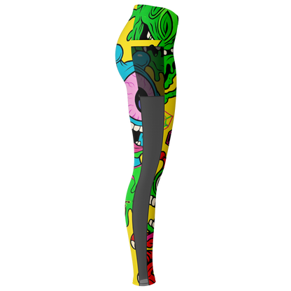 Cyclops Army x Subtronics Split Mesh Pocket Leggings – Color x Monochrome