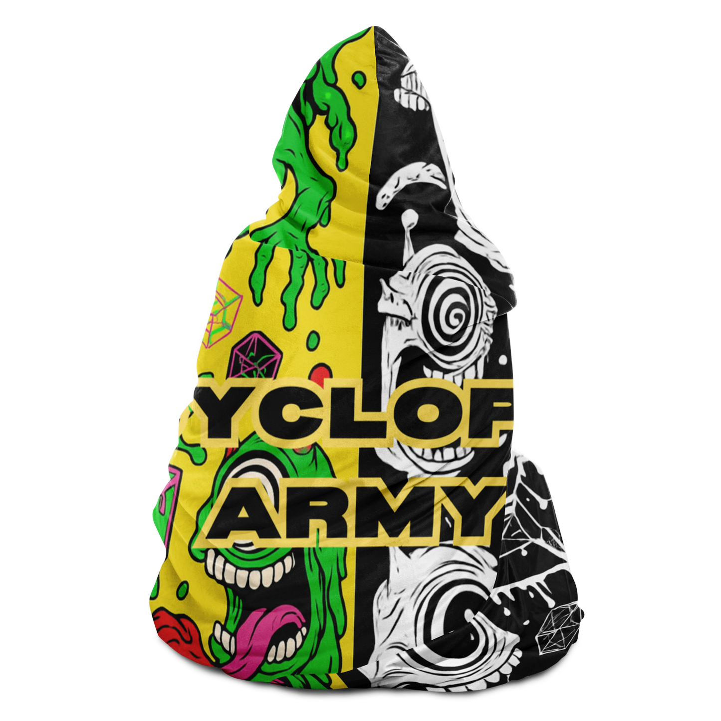 Cyclops Army Split Sherpa Blanket – Color x Monochrome