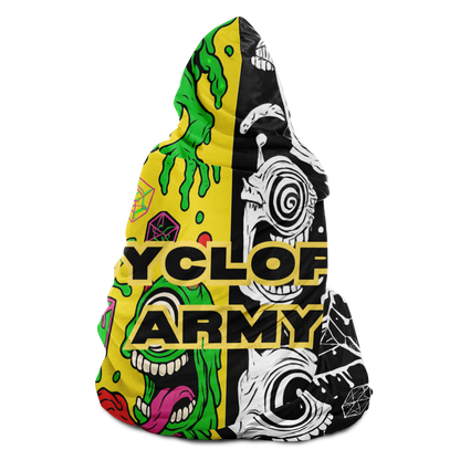 Cyclops Army Split Sherpa Blanket – Color x Monochrome
