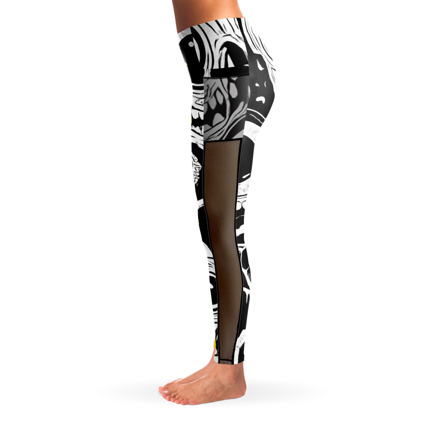 Cyclops Army x Subtronics Split Mesh Pocket Leggings – Color x Monochrome