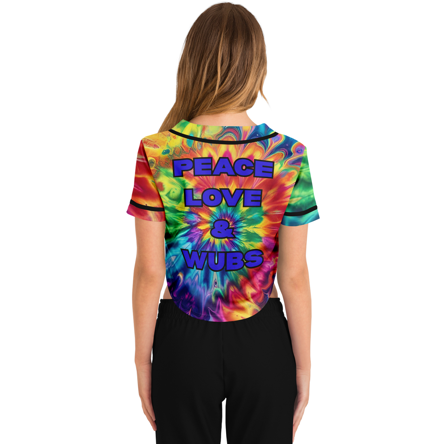 Peace Love & Wubs Tie-Dye Crop Jersey