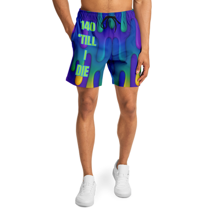 WubMeOut Drip Print Athletic Shorts – 140 Till I Die