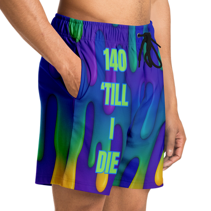 WubMeOut Drip Print Athletic Shorts – 140 Till I Die