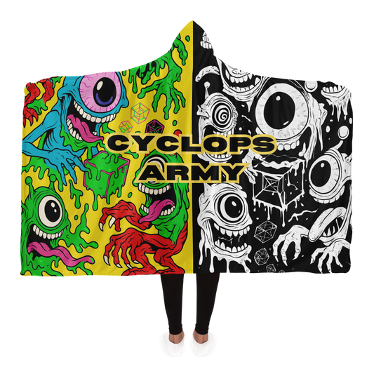 Cyclops Army Split Sherpa Blanket – Color x Monochrome