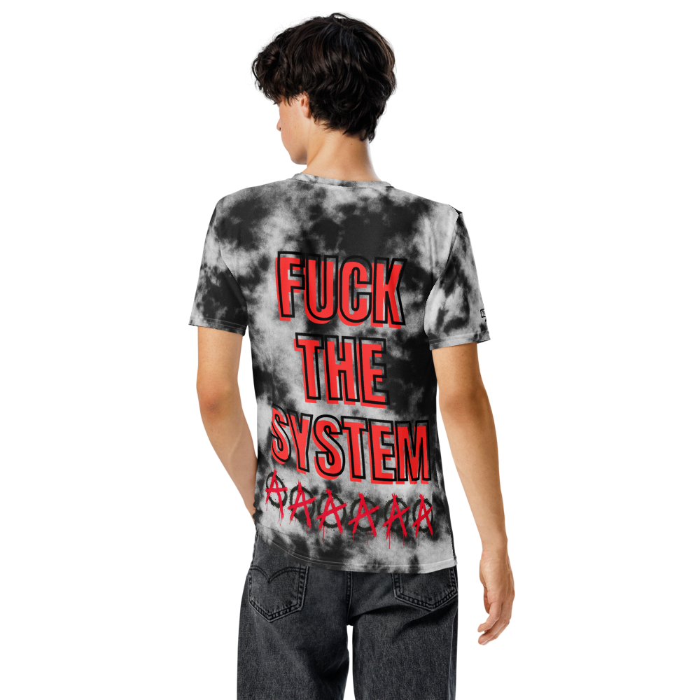 F*** The System Black/White Tie-Dye Crewneck