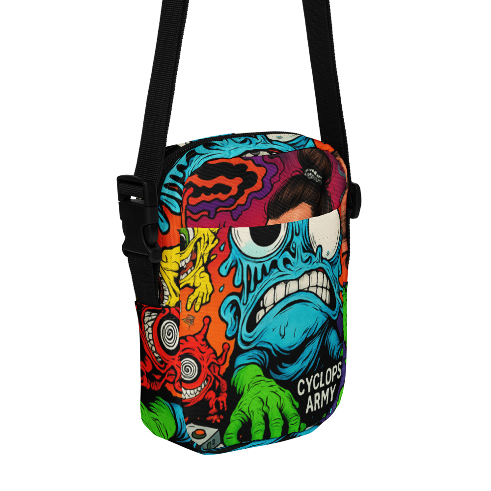 CYCLOPS LOVE Crossbody Bag – Subtronics-Inspired Trippy Drip