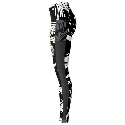 Cyclops Army x Subtronics Split Mesh Pocket Leggings – Color x Monochrome