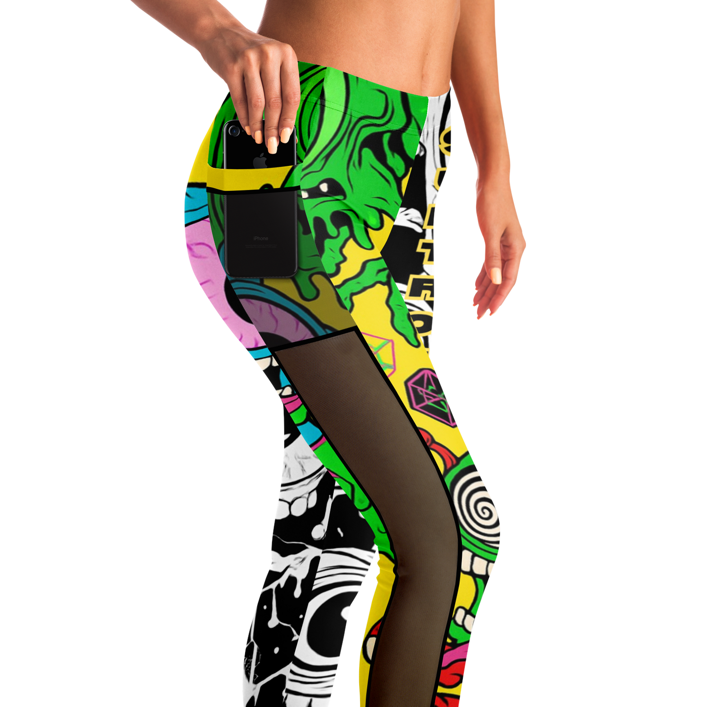 Cyclops Army x Subtronics Split Mesh Pocket Leggings – Color x Monochrome