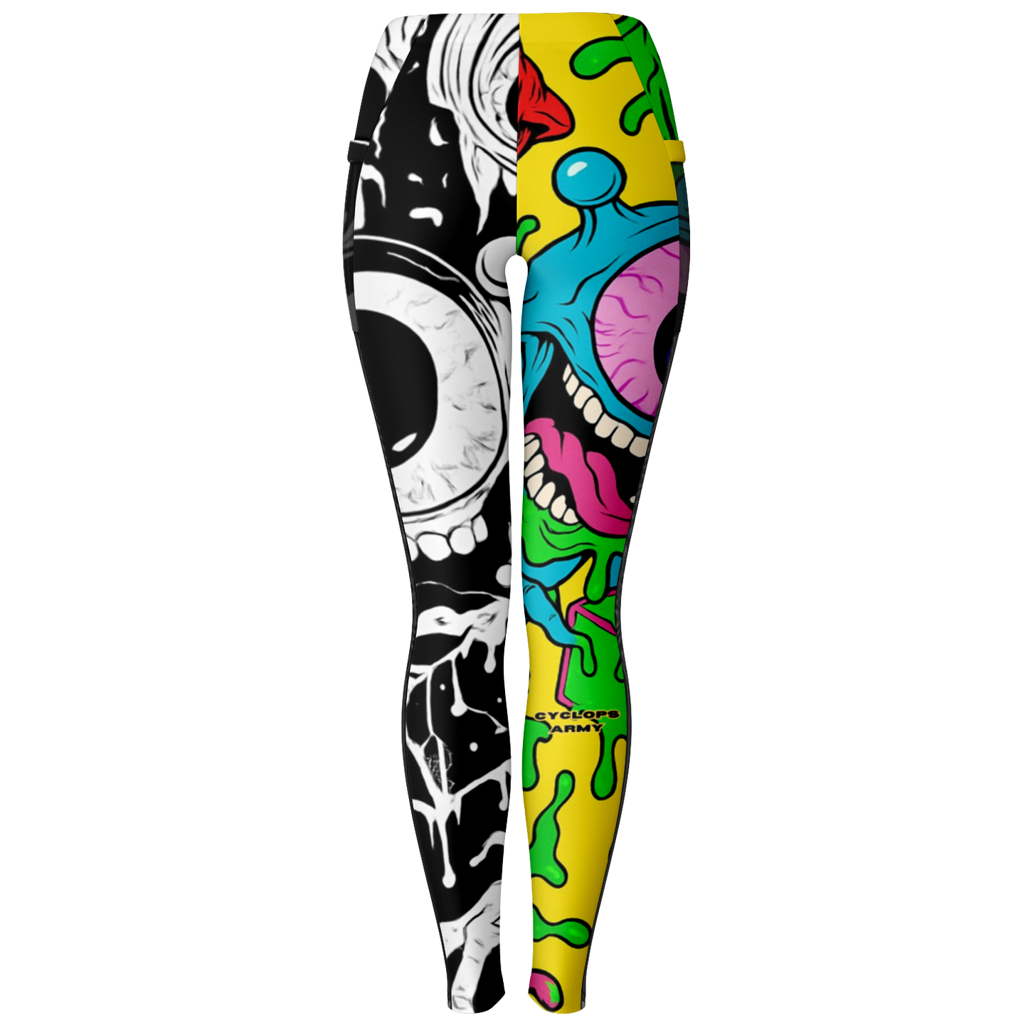 Cyclops Army x Subtronics Split Mesh Pocket Leggings – Color x Monochrome