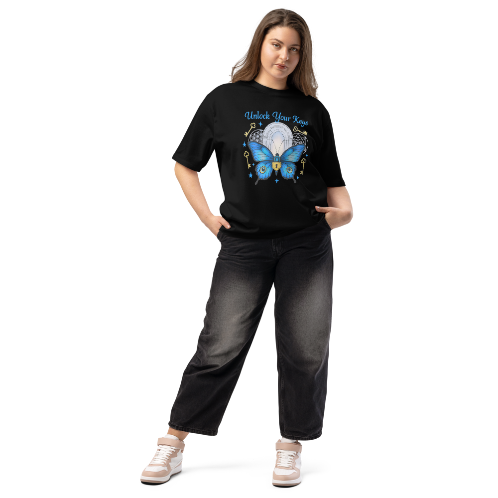 Unlock Your Keys Oversized Heavyweight Tee