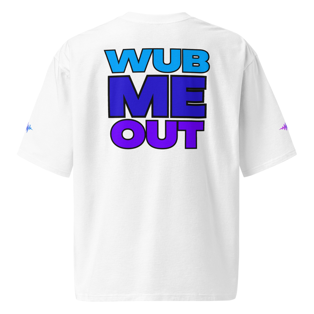 WUB ME OUT: Frequency Flow Oversized Tee (White)