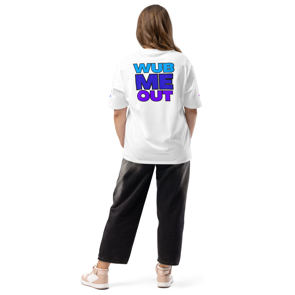 WUB ME OUT: Frequency Flow Oversized Tee (White)