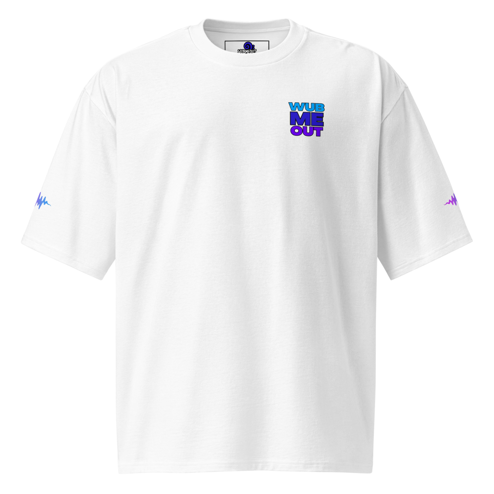 WUB ME OUT: Frequency Flow Oversized Tee (White)