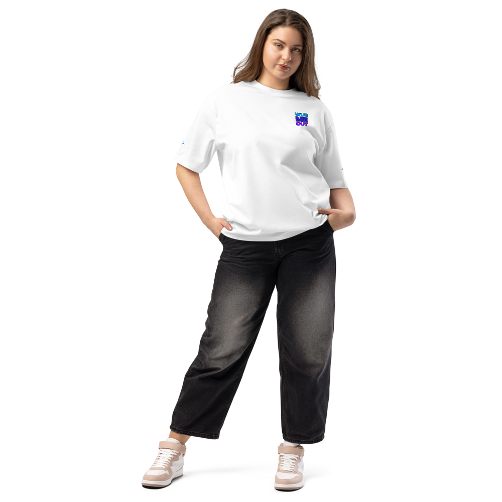WUB ME OUT: Frequency Flow Oversized Tee (White)