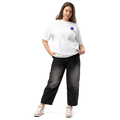 WUB ME OUT: Frequency Flow Oversized Tee (White)