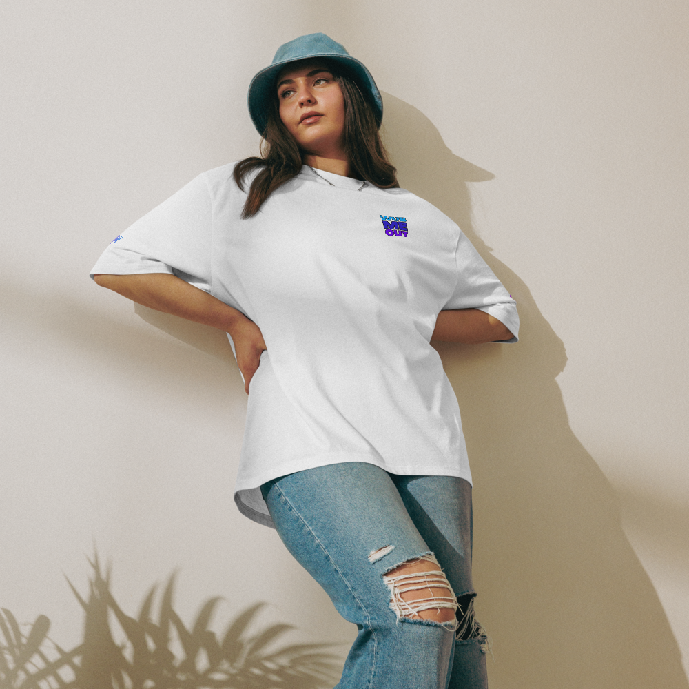 WUB ME OUT: Frequency Flow Oversized Tee (White)