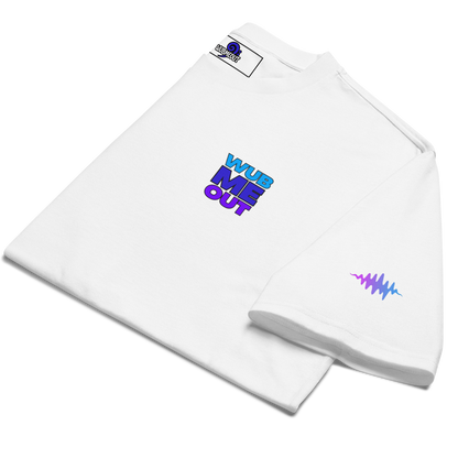 WUB ME OUT: Frequency Flow Oversized Tee (White)