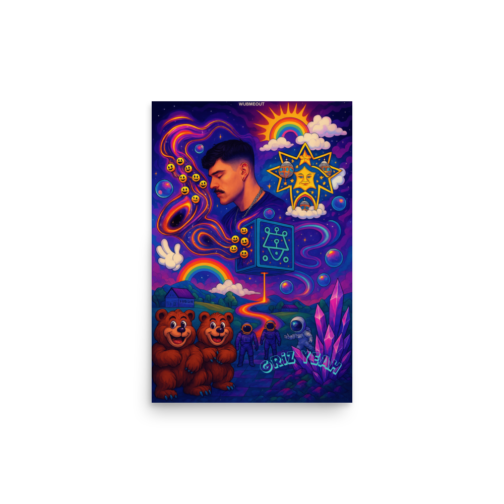 "Griz Yeah" – GRiZ Psychedelic Dreamscape Poster (12x18)