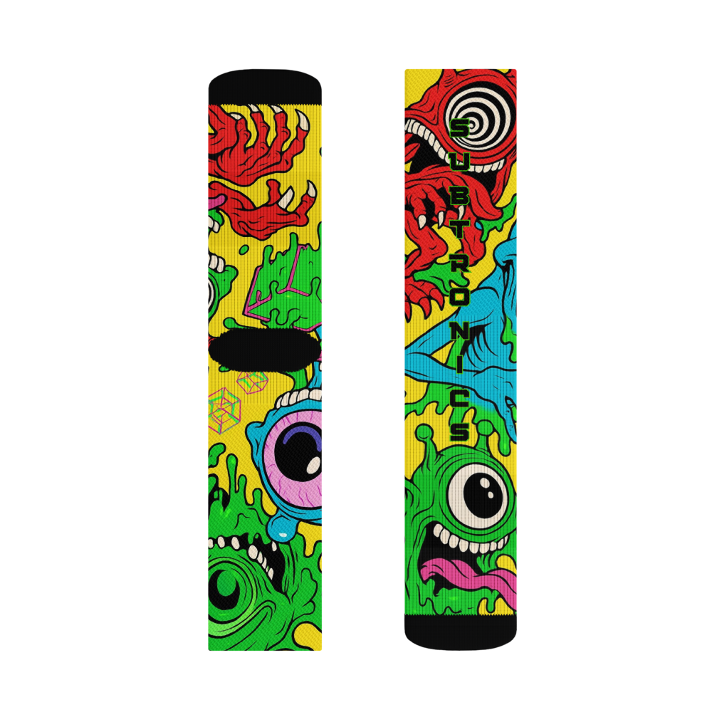 Cyclops Split Subtronics Inspired Crew Socks