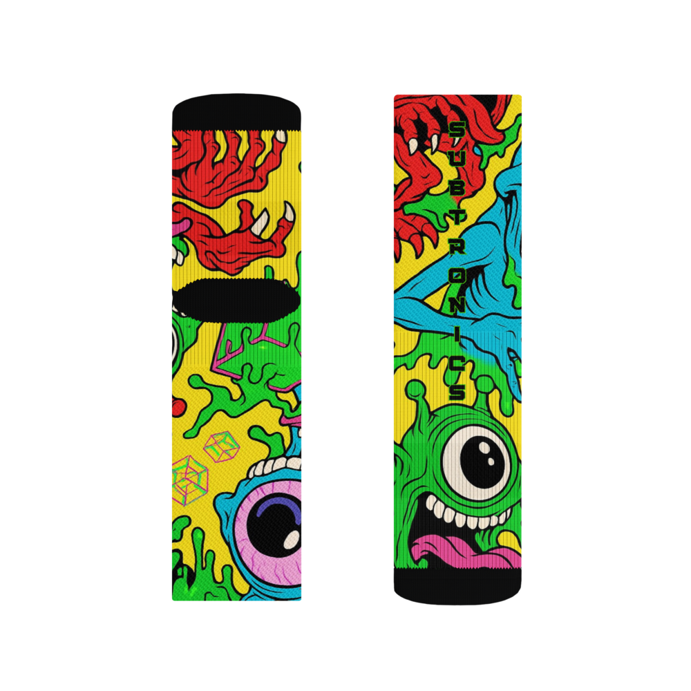 Cyclops Split Subtronics Inspired Crew Socks