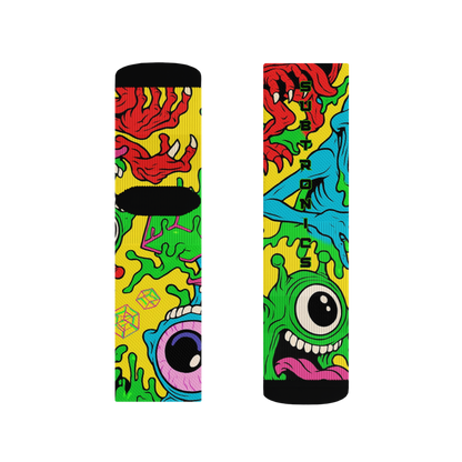 Cyclops Split Subtronics Inspired Crew Socks